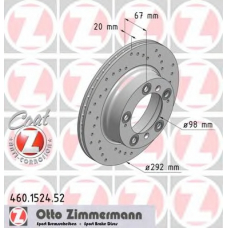 460.1524.52 ZIMMERMANN Тормозной диск