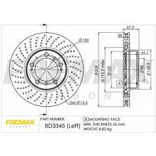 BD-3345 FREMAX Тормозной диск