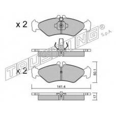 587.0 TRUSTING Комплект тормозных колодок, дисковый тормоз