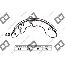 BS1397 DJ PARTS Комплект тормозных колодок