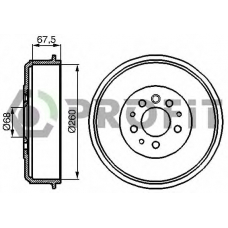 5020-0100 PROFIT Тормозной барабан