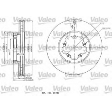 187150 VALEO Тормозной диск