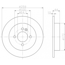 8DD 355 107-801 HELLA PAGID Тормозной диск