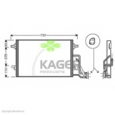 94-6185 KAGER Конденсатор, кондиционер