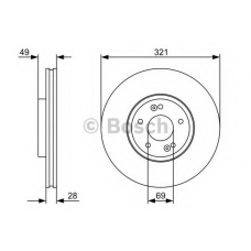 0 986 479 536 BOSCH Тормозной диск