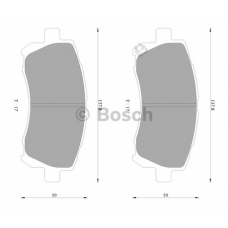 0 986 AB2 324 BOSCH Комплект тормозных колодок, дисковый тормоз