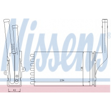 71143 NISSENS Теплообменник, отопление салона