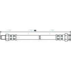 HOS3346 APEC Тормозной шланг