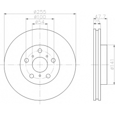 MDC746 MINTEX Тормозной диск