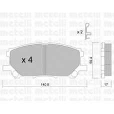 22-0618-0 METELLI Комплект тормозных колодок, дисковый тормоз