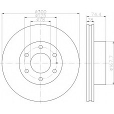 8DD 355 117-471 HELLA Тормозной диск