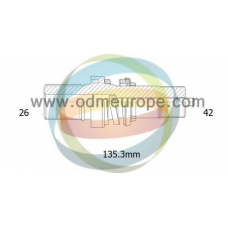 16-210020 ODM-MULTIPARTS Полуосевой вал, дифференциал