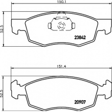 8DB 355 010-321 HELLA PAGID Комплект тормозных колодок, дисковый тормоз