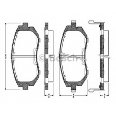 0 986 TB2 428 BOSCH Комплект тормозных колодок, дисковый тормоз