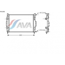 RTA2308 AVA Радиатор, охлаждение двигателя