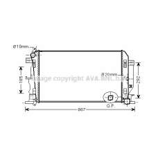 VWA2282 AVA Радиатор, охлаждение двигателя