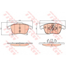 GDB2075 TRW Комплект тормозных колодок, дисковый тормоз