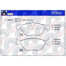 20360 GALFER Комплект тормозных колодок, дисковый тормоз