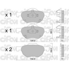 822-730-0 CIFAM Комплект тормозных колодок, дисковый тормоз
