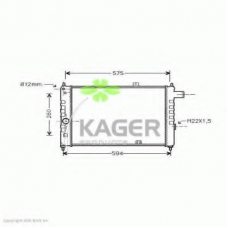 31-0746 KAGER Радиатор, охлаждение двигателя
