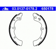 03.0137-0178.2 ATE Комплект тормозных колодок