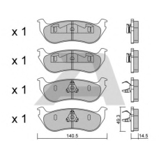 BPFO-2003 AISIN Комплект тормозных колодок, дисковый тормоз