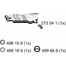 274180 ERNST Средний глушитель выхлопных газов