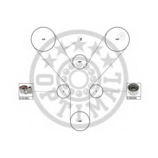 SK-1703 OPTIMAL Комплект ремня ГРМ