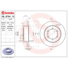 08.9794.10 BREMBO Тормозной диск