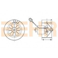 9101351 BEHR Blower unit