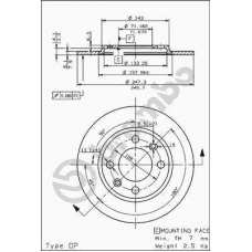 08.5573.10 BREMBO Тормозной диск