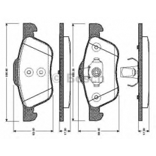 0 986 TB2 832 BOSCH Комплект тормозных колодок, дисковый тормоз