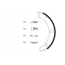 8DA 355 050-821 HELLA PAGID Комплект тормозных колодок, стояночная тормозная с