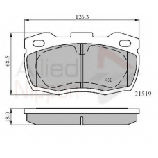 ADB01052 COMLINE Комплект тормозных колодок, дисковый тормоз