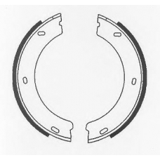 BS877 QUINTON HAZELL Комплект тормозных колодок, стояночная тормозная с