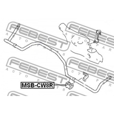 MSB-CW8R FEBEST Опора, стабилизатор