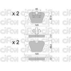 822-643-0 CIFAM Комплект тормозных колодок, дисковый тормоз