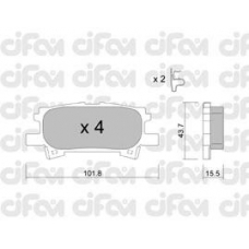 822-619-0 CIFAM Комплект тормозных колодок, дисковый тормоз