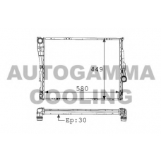 101125 AUTOGAMMA Радиатор, охлаждение двигателя