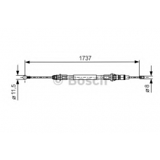 1 987 477 261 BOSCH Трос, стояночная тормозная система