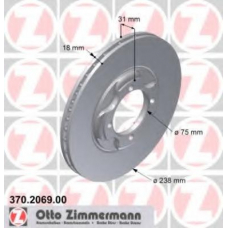 370.2069.00 ZIMMERMANN Тормозной диск