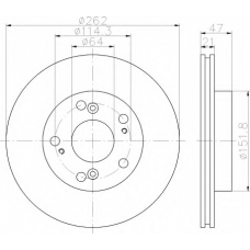 8DD 355 115-331 HELLA Тормозной диск