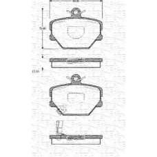 363702161053 MAGNETI MARELLI Комплект тормозных колодок, дисковый тормоз