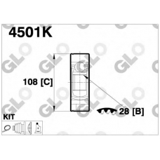 4501K GLO Шарнирный комплект, приводной вал