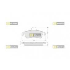 BD S111 STARLINE Комплект тормозных колодок, дисковый тормоз