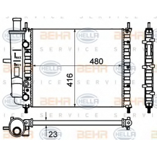 8MK 376 735-111 HELLA Радиатор, охлаждение двигателя