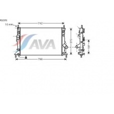 FD2370 AVA Радиатор, охлаждение двигателя