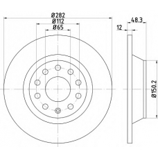 MDC1698 MINTEX Тормозной диск