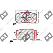 BP1810 DJ PARTS Комплект тормозных колодок, дисковый тормоз