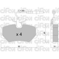822-099-1 CIFAM Комплект тормозных колодок, дисковый тормоз